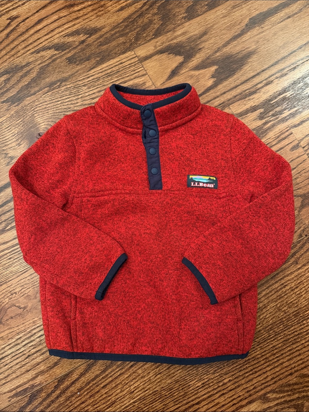 L.L. Bean Kids' Snap-Placket Fleece Pullover 4T